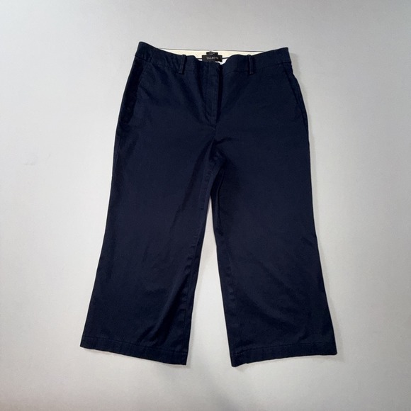 Talbots Pants - Talbots Chelsea Blue Chino Capri Pants Size 12 Navy Blue 34X20 Cotton Straight